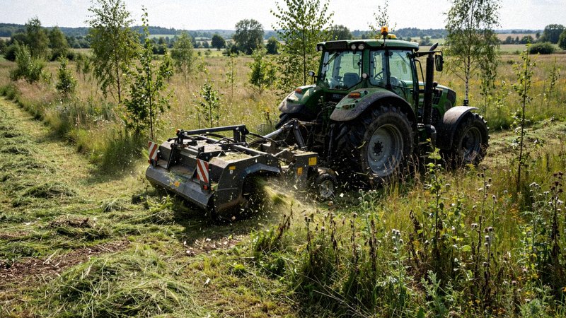 Mulczer leśny rozdrabniający zarośla i samosiejki na działce — zdjęcie 2