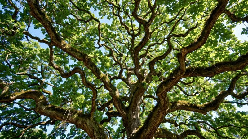 Potężny stary dąb z rozłożystą koroną rozważany do wycinki — zdjęcie 2