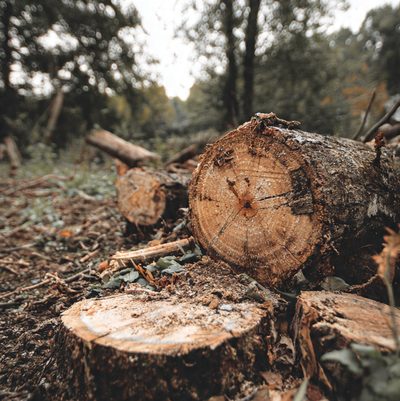 Rozdrobnienie gałęzi po wycince — Głowno