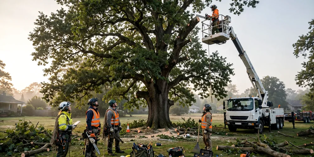 Usługa wycinki Łódź — ekipa arborystyczna podczas realizacji zlecenia