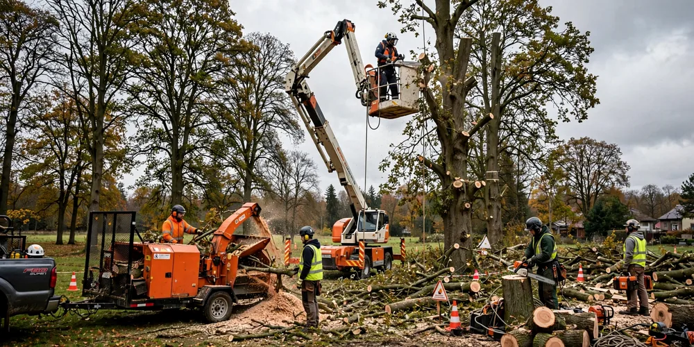 Usługa wycinki Pabianice — ekipa arborystyczna podczas realizacji zlecenia