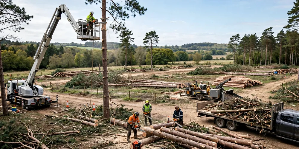Usługa wycinki Wieluń — ekipa arborystyczna podczas realizacji zlecenia