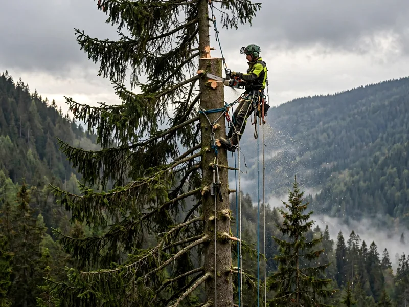 Wycinka metodą alpinistyczną — Łódź